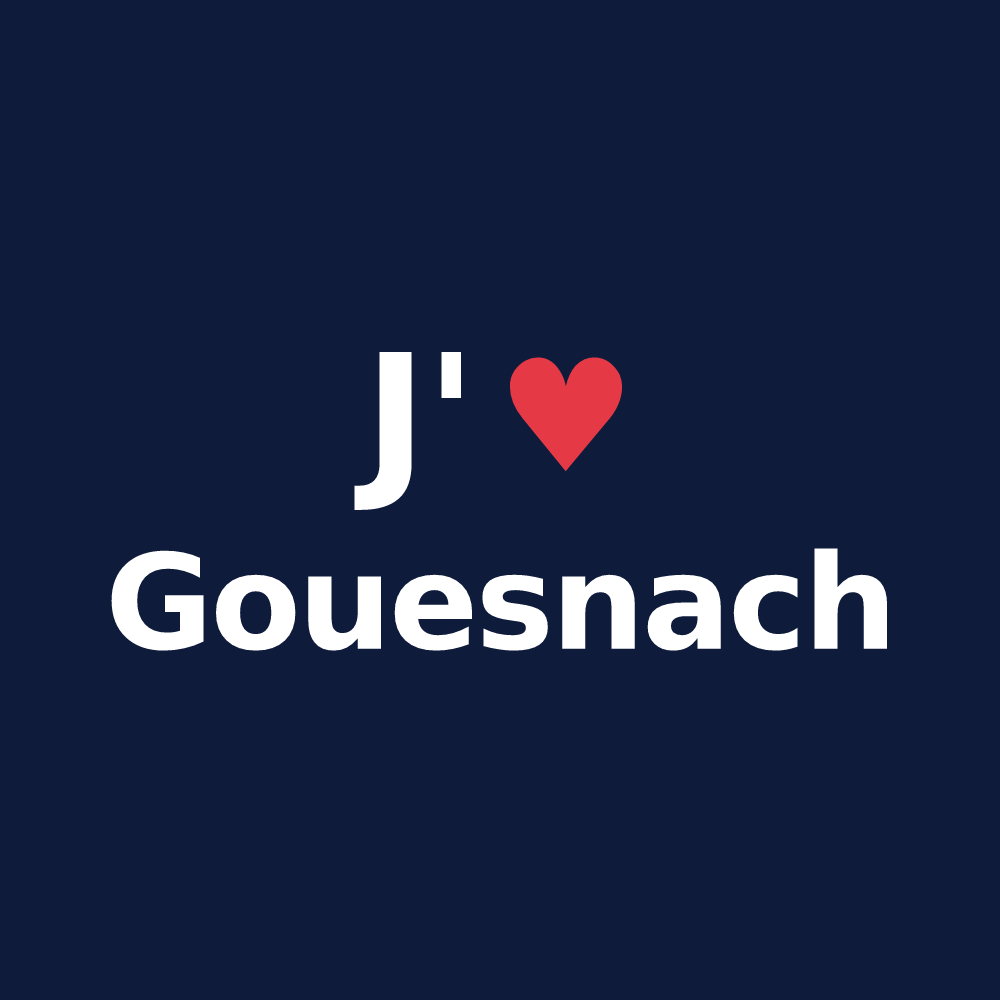 T-shirt personnalisé Gouesnach — design J'aime Gouesnach