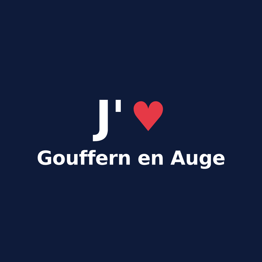 T-shirt personnalisé Gouffern en Auge — design J'aime Gouffern en Auge
