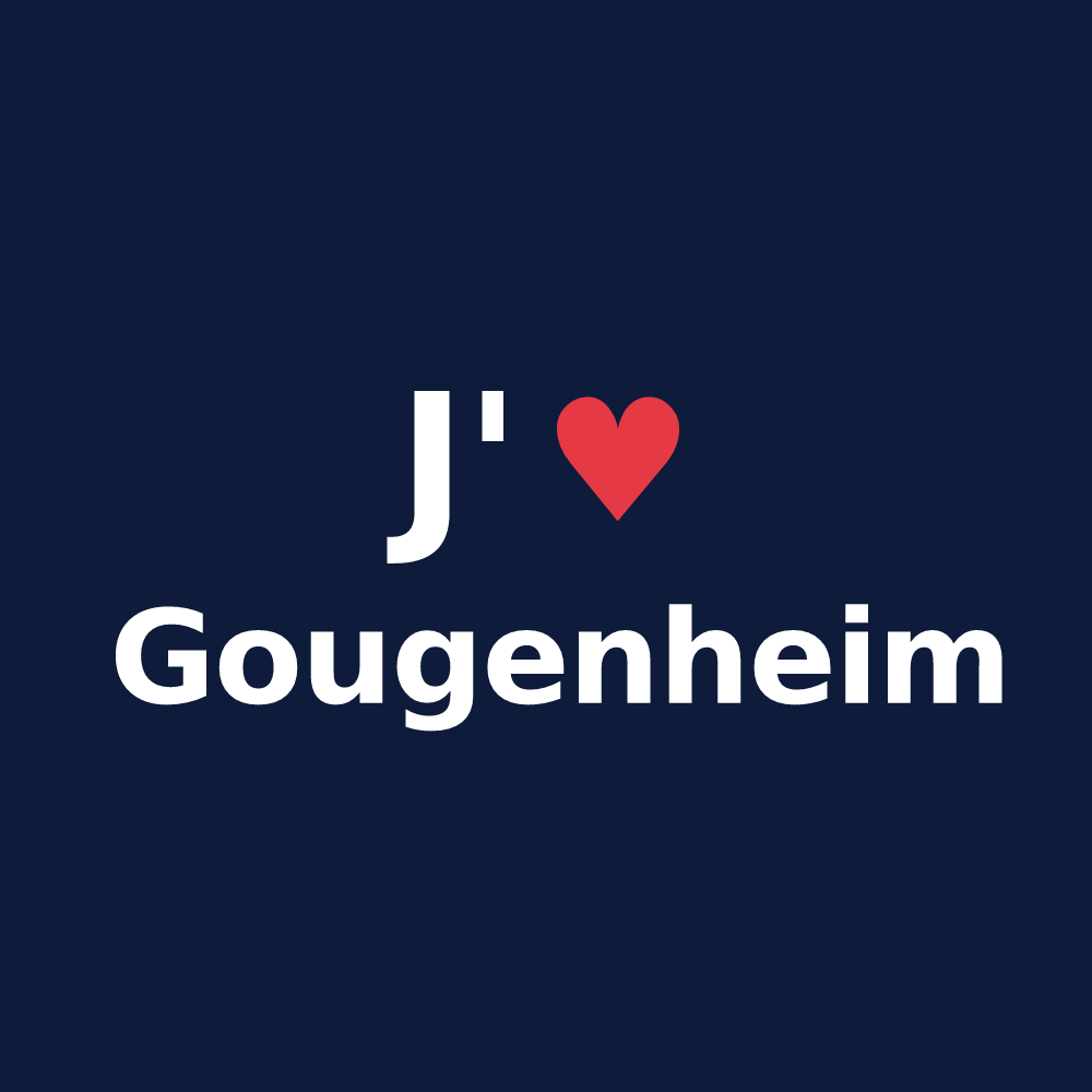 T-shirt personnalisé Gougenheim — design « J'aime Gougenheim » imprimé sur le t-shirt