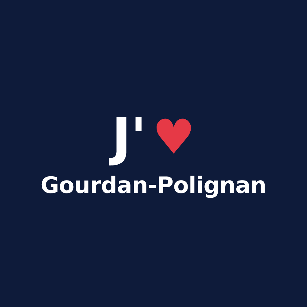 T-shirt personnalisé Gourdan-Polignan — design J'aime Gourdan-Polignan