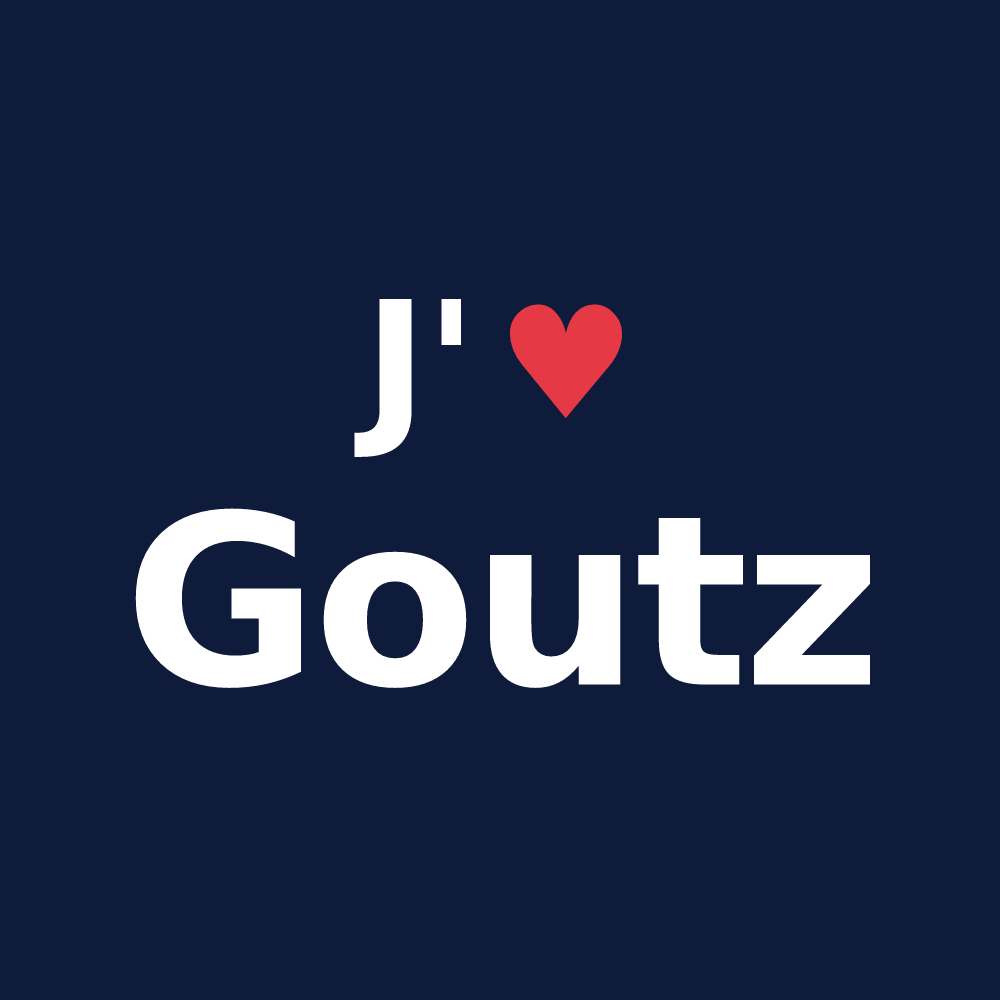 T-shirt personnalisé Goutz — design J'aime Goutz