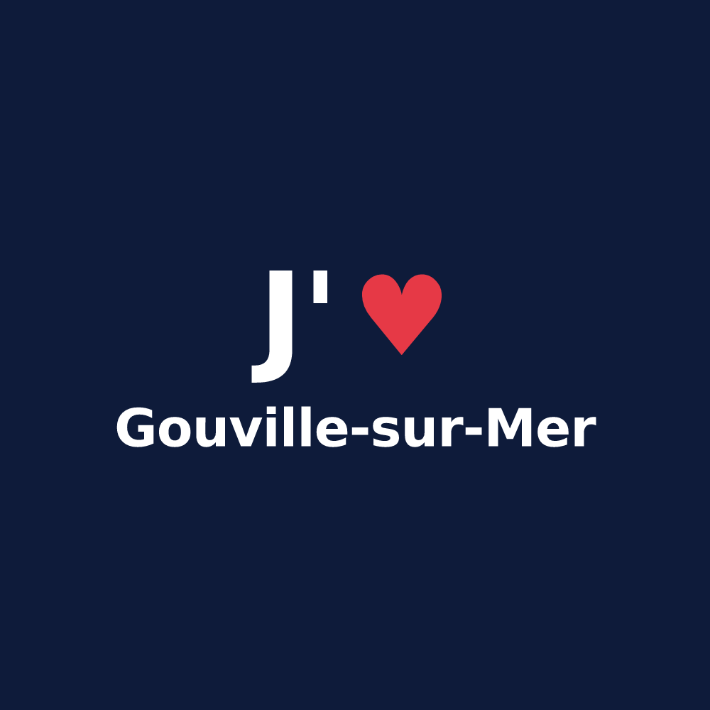 T-shirt personnalisé Gouville-sur-Mer — design J'aime Gouville-sur-Mer