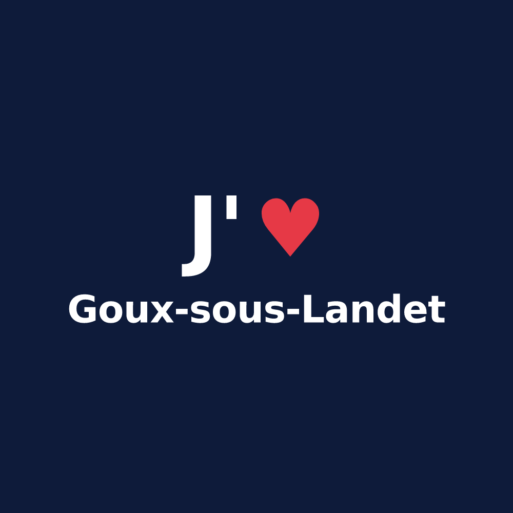 T-shirt personnalisé Goux-sous-Landet — design J'aime Goux-sous-Landet