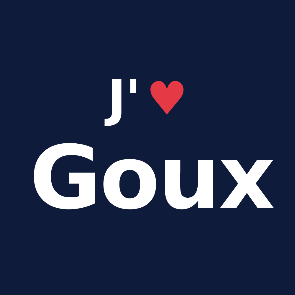 T-shirt personnalisé Goux — design J'aime Goux