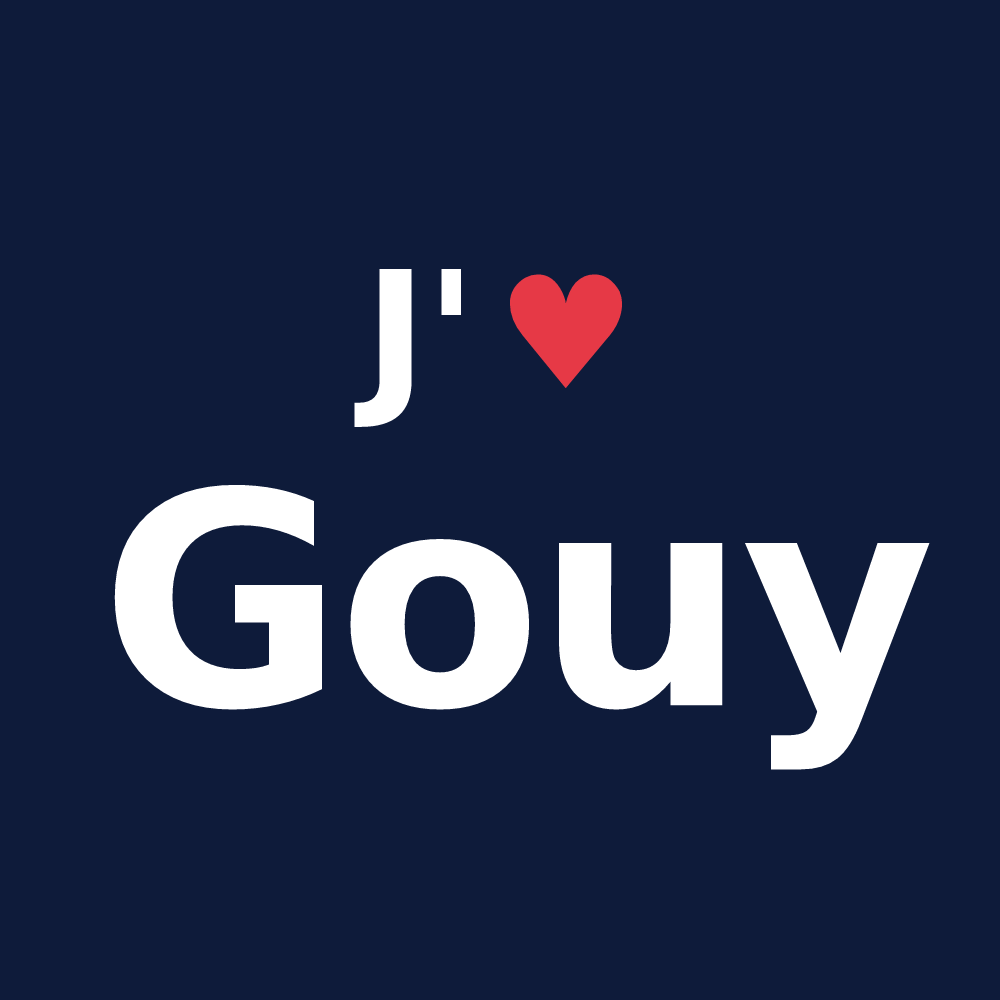 T-shirt personnalisé Gouy — design J'aime Gouy