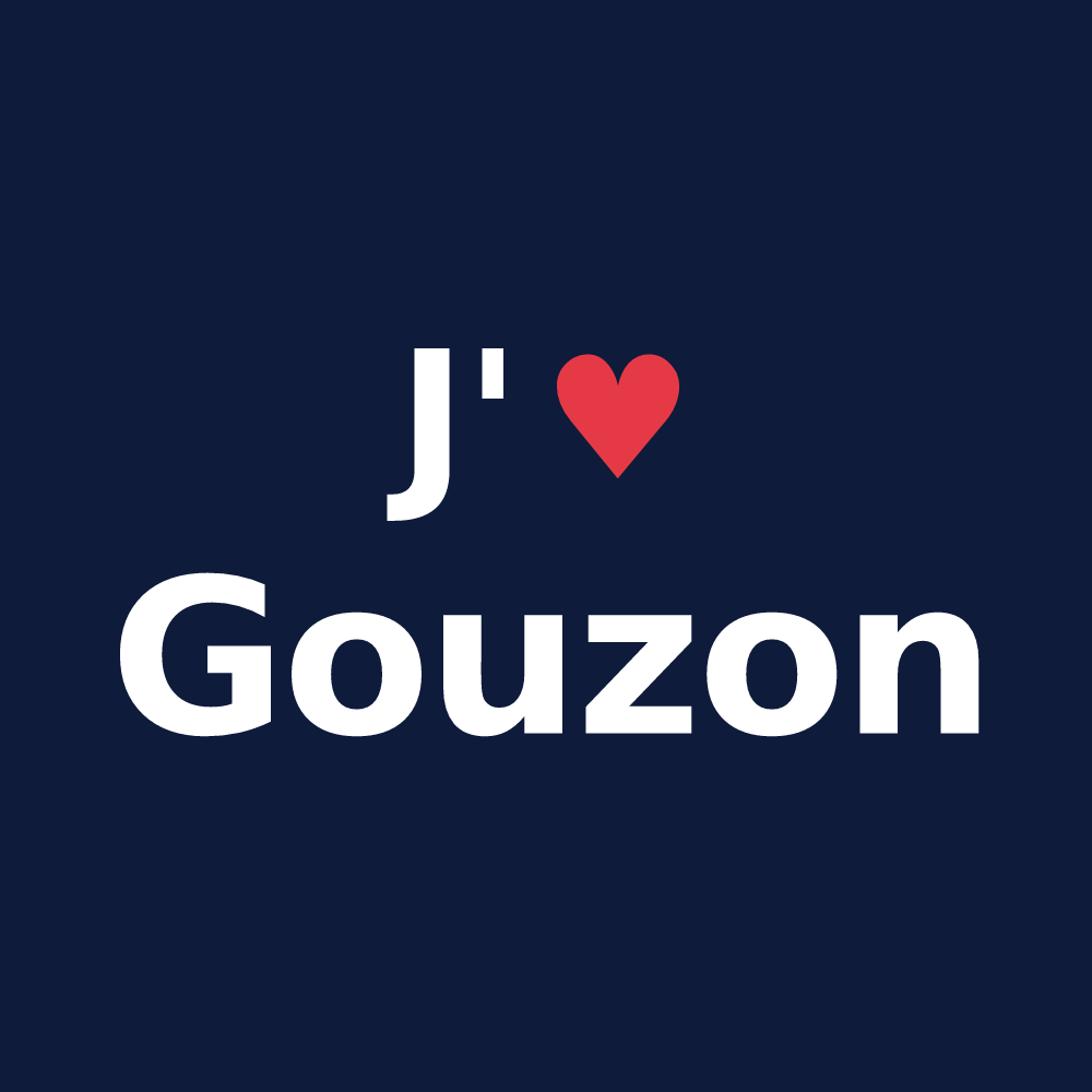 T-shirt personnalisé Gouzon — design J'aime Gouzon