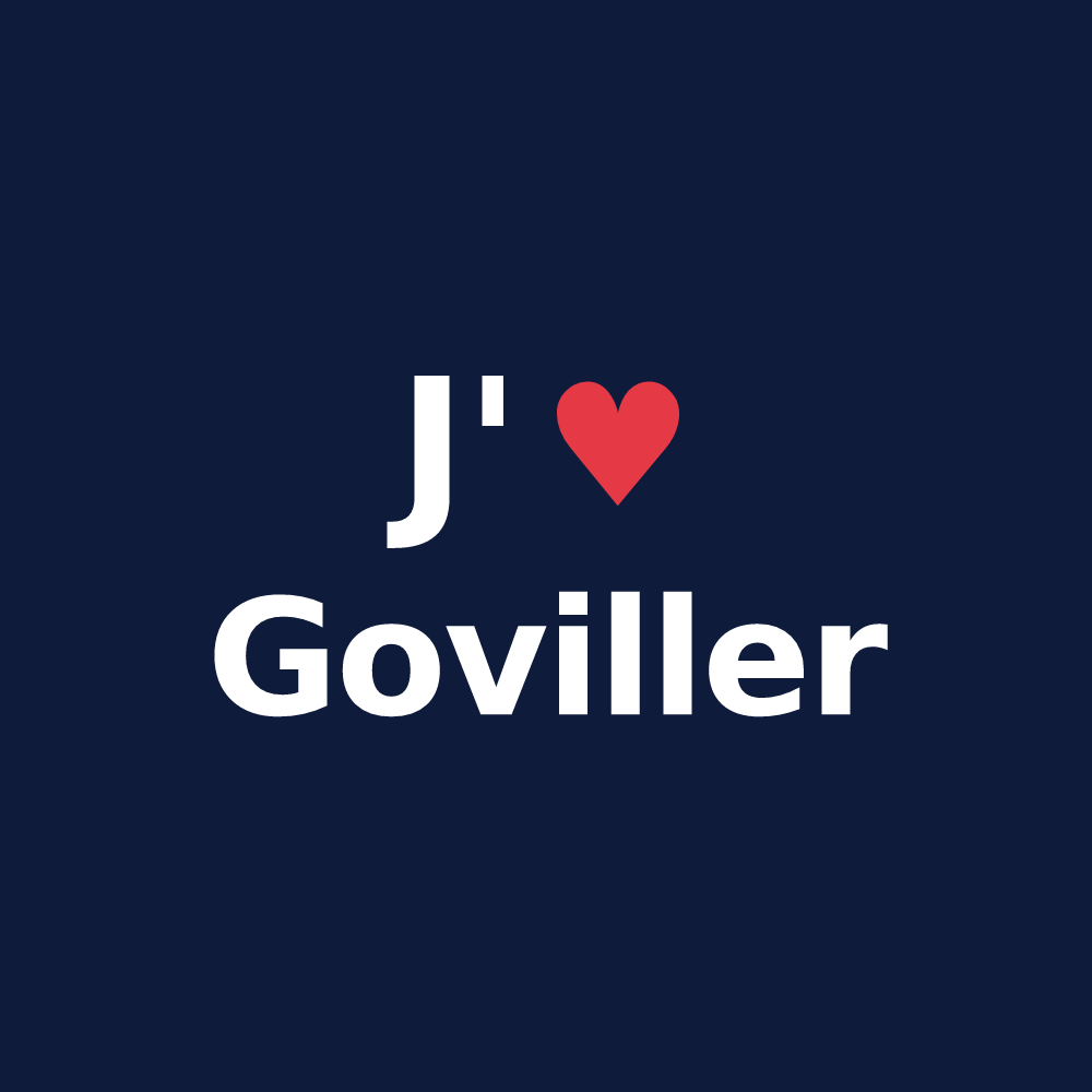 T-shirt personnalisé Goviller — design J'aime Goviller