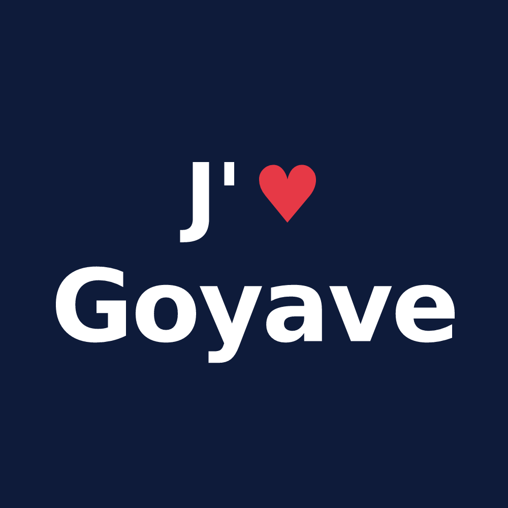 T-shirt personnalisé Goyave — design J'aime Goyave