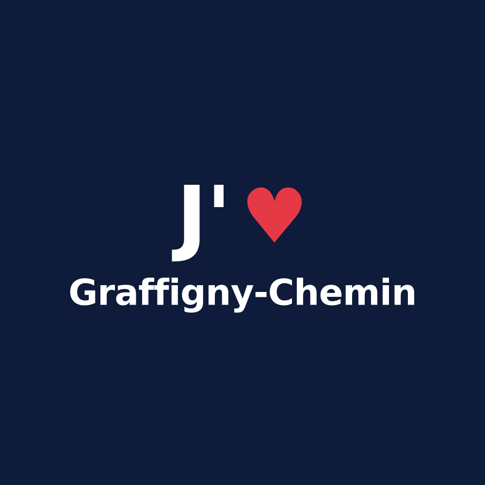 T-shirt personnalisé Graffigny-Chemin — design J'aime Graffigny-Chemin