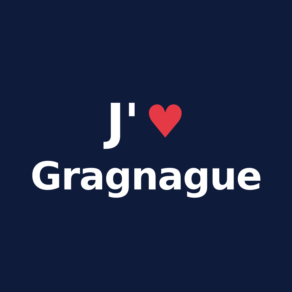T-shirt personnalisé Gragnague — design J'aime Gragnague