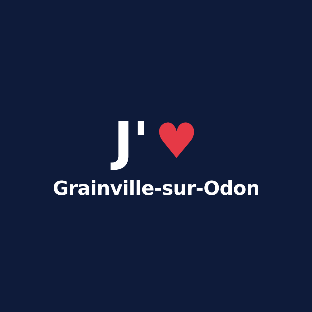 T-shirt personnalisé Grainville-sur-Odon — design J'aime Grainville-sur-Odon