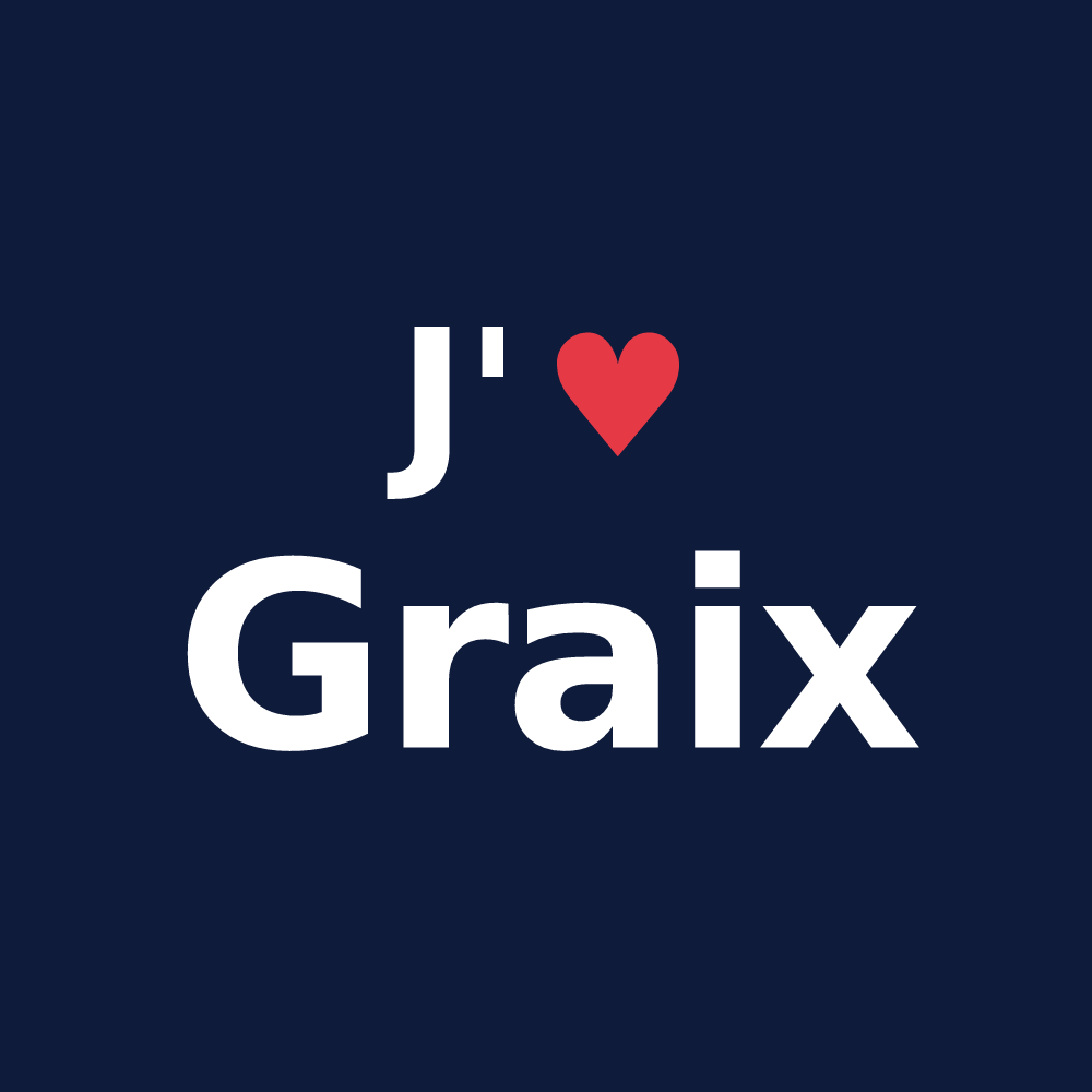 T-shirt personnalisé Graix — design J'aime Graix