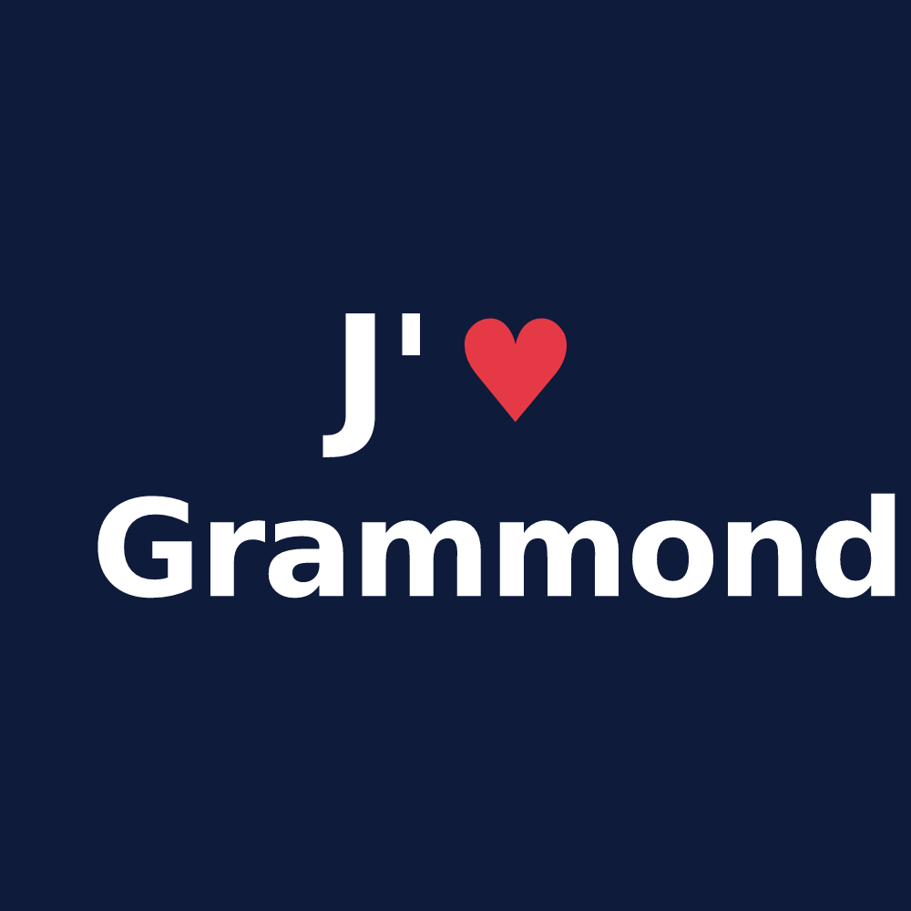 T-shirt personnalisé Grammond — design J'aime Grammond