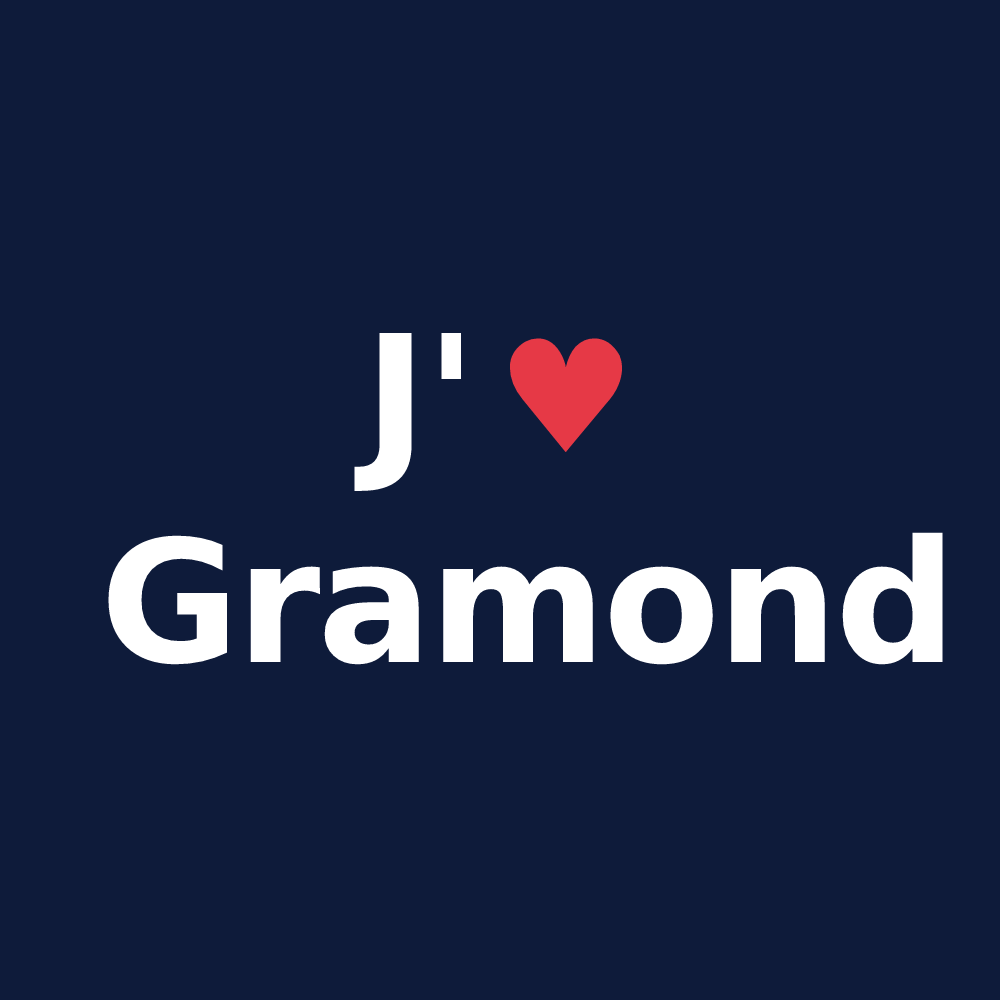 T-shirt personnalisé Gramond — design J'aime Gramond