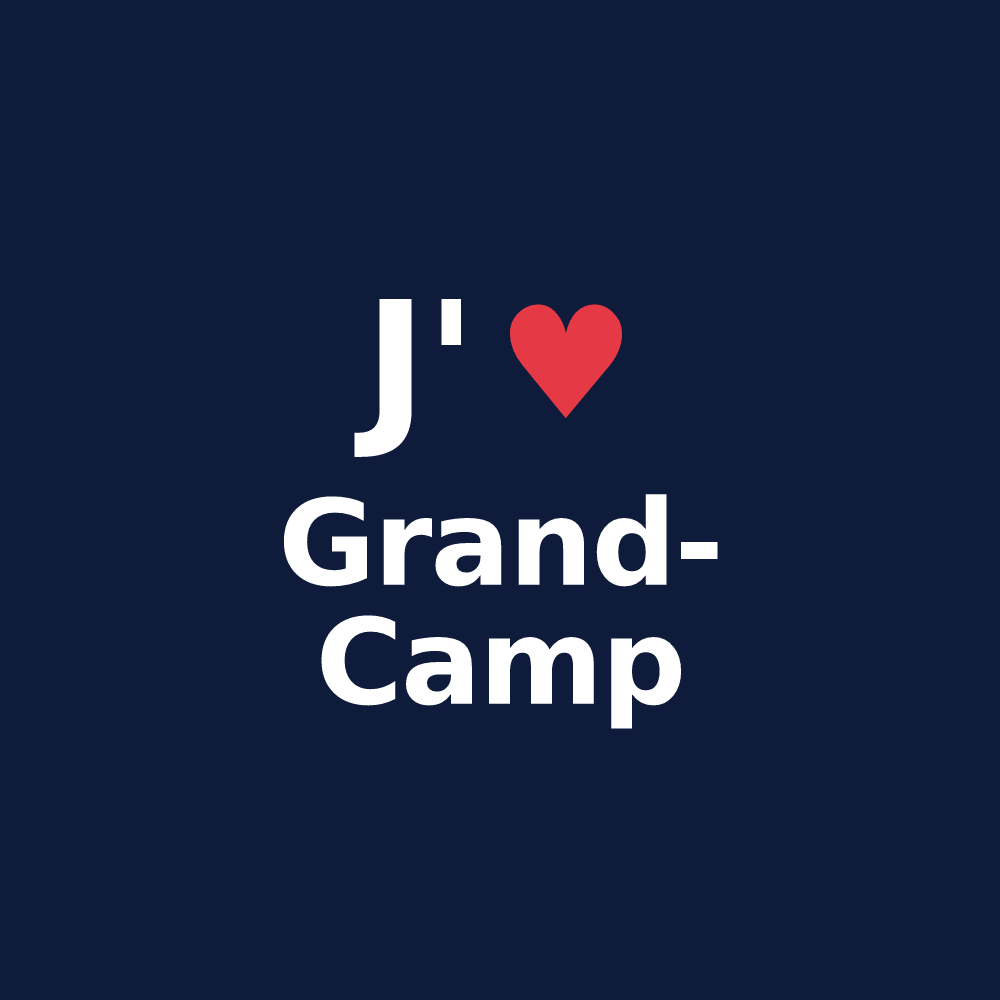 T-shirt personnalisé Grand-Camp — design J'aime Grand-Camp