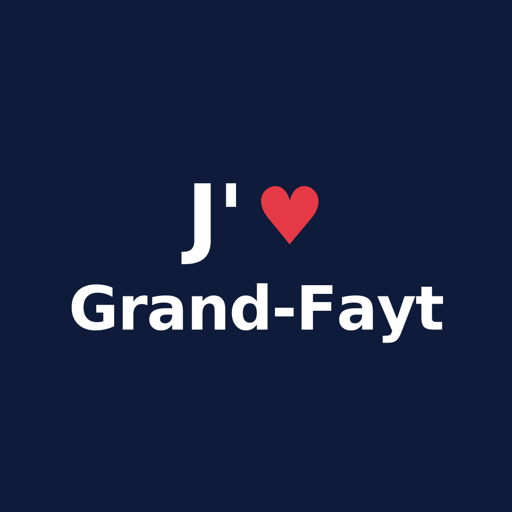 T-shirt personnalisé Grand-Fayt — design J'aime Grand-Fayt