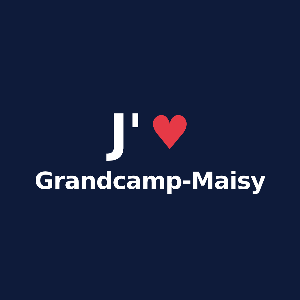 T-shirt personnalisé Grandcamp-Maisy — design J'aime Grandcamp-Maisy