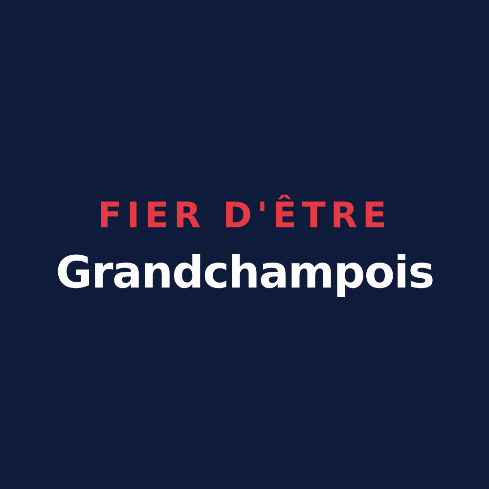 T-shirt « Fier d'être Grandchampois » — design pour Grandchamp