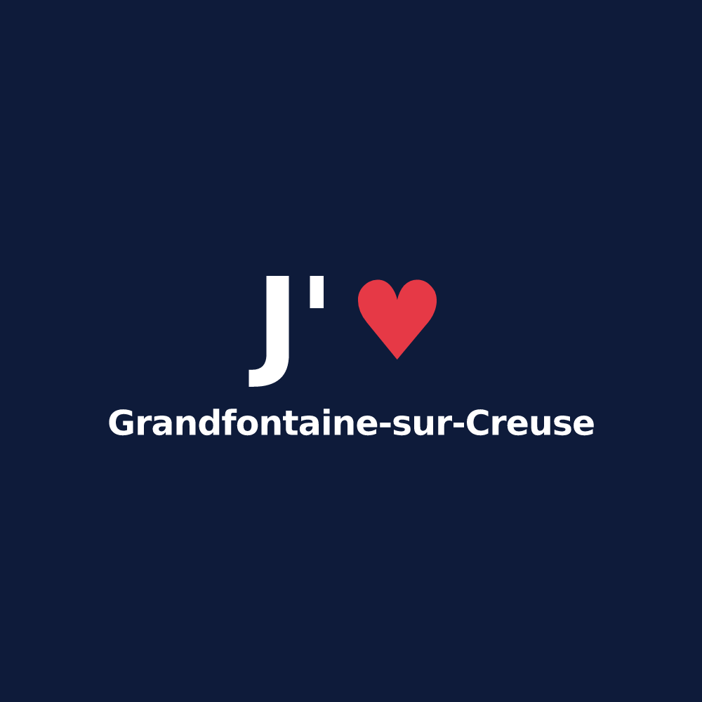 T-shirt personnalisé Grandfontaine-sur-Creuse — design J'aime Grandfontaine-sur-Creuse