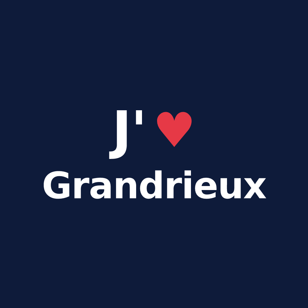 T-shirt personnalisé Grandrieux — design J'aime Grandrieux