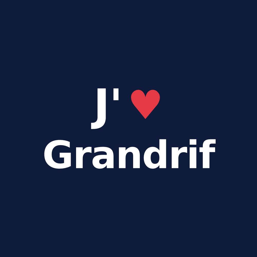 T-shirt personnalisé Grandrif — design J'aime Grandrif