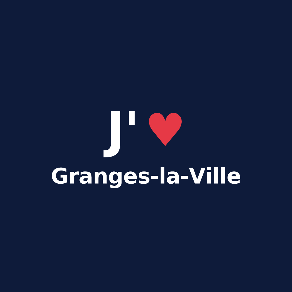 T-shirt personnalisé Granges-la-Ville — design J'aime Granges-la-Ville