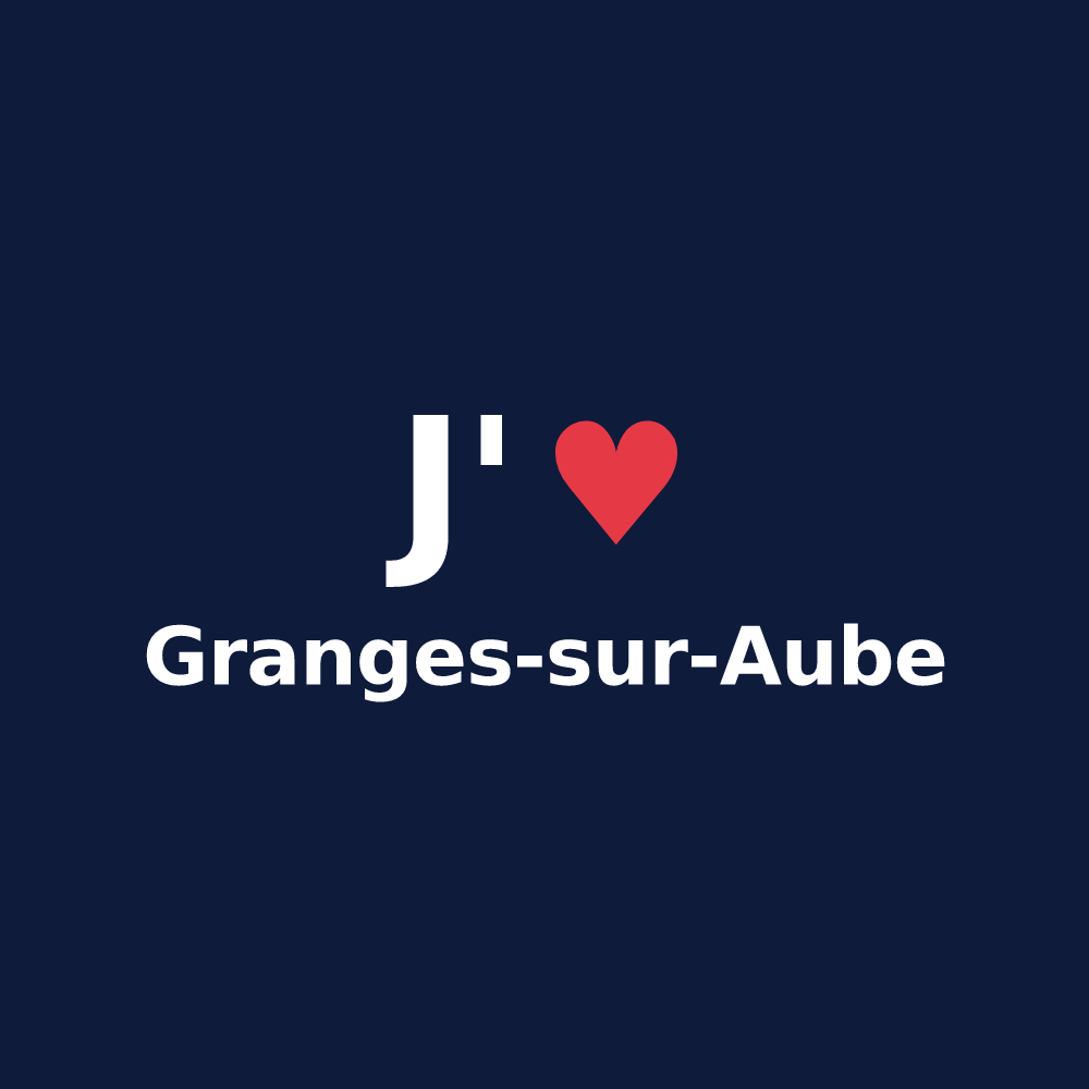 T-shirt personnalisé Granges-sur-Aube — design J'aime Granges-sur-Aube