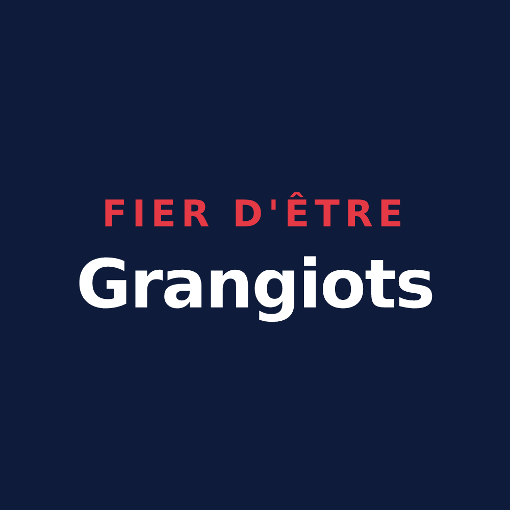 T-shirt « Fier d'être Grangiots » — design pour Granges-sur-Aube