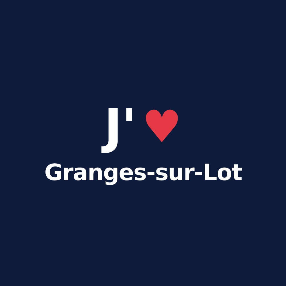 T-shirt personnalisé Granges-sur-Lot — design J'aime Granges-sur-Lot