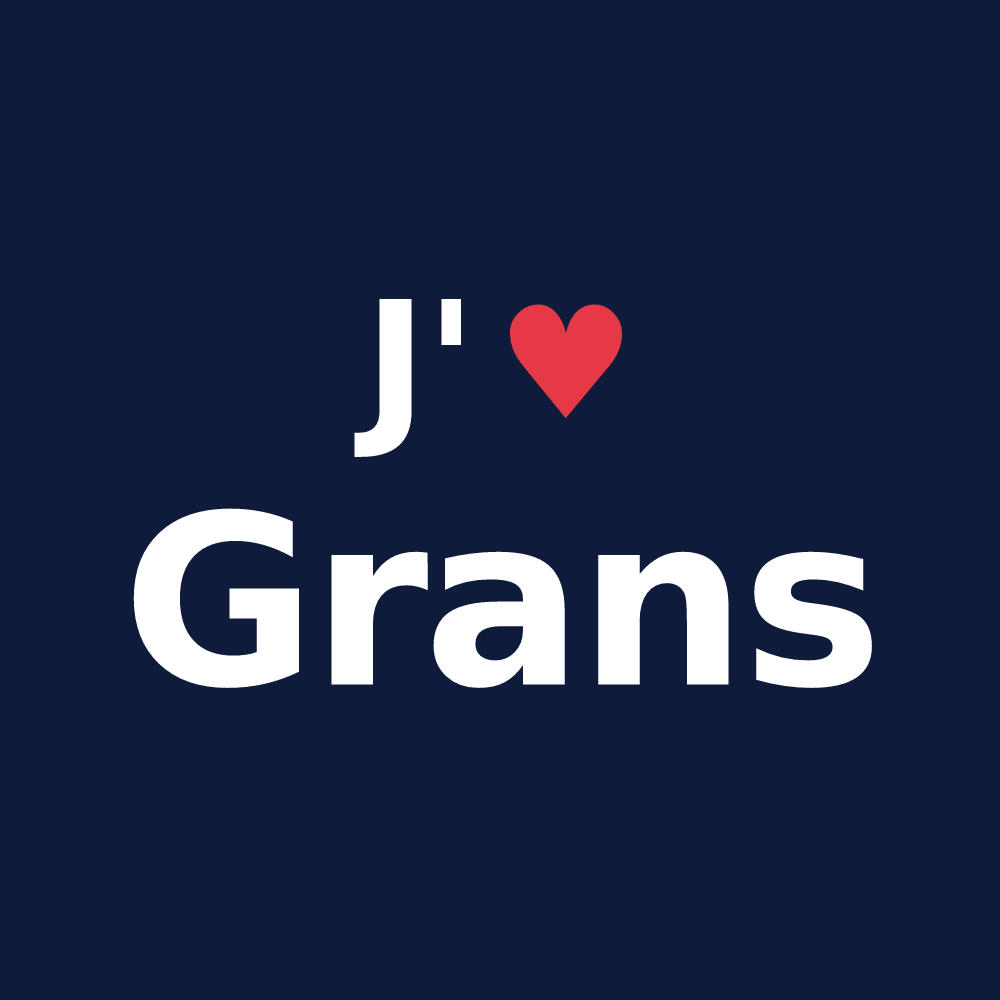 T-shirt personnalisé Grans — design J'aime Grans