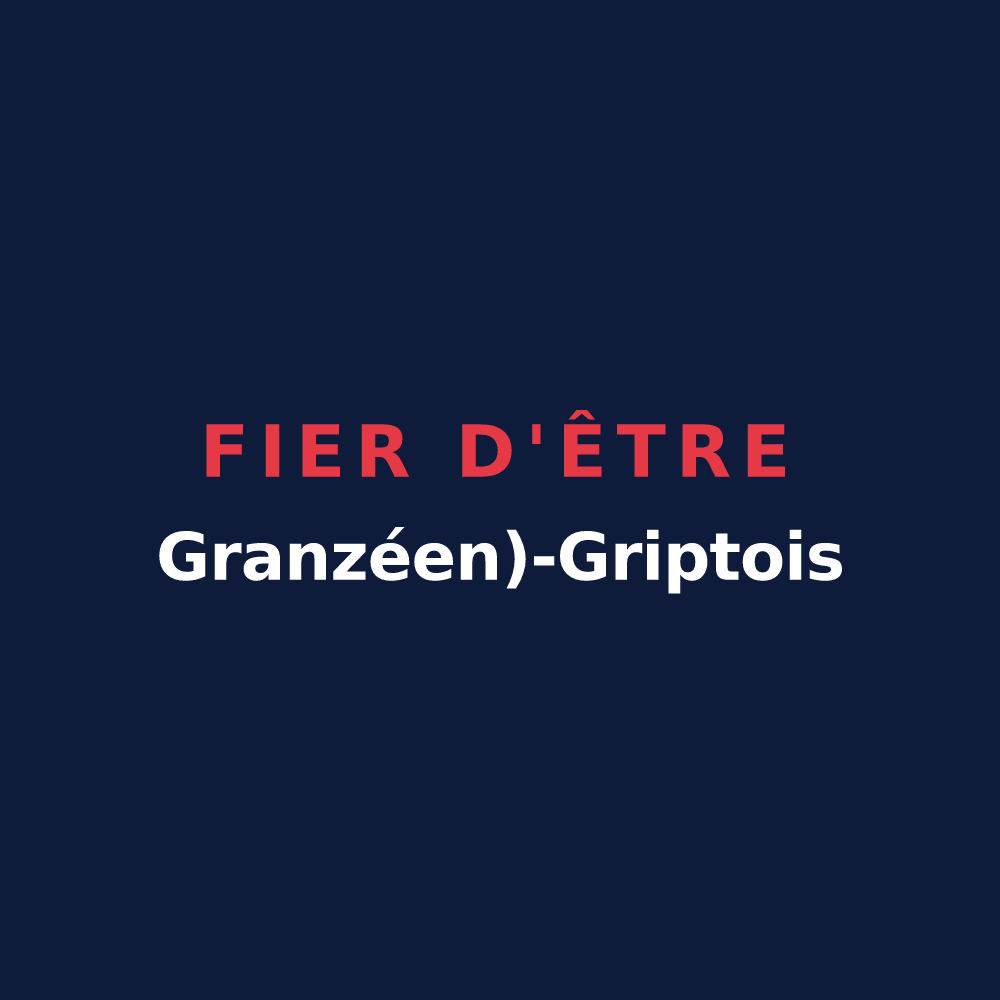 T-shirt « Fier d'être Granzéen)-Griptois » — design pour Granzay-Gript