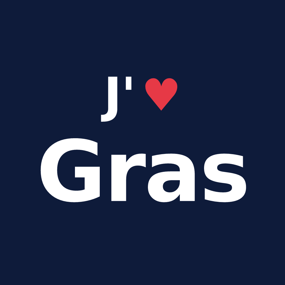 T-shirt personnalisé Gras — design J'aime Gras