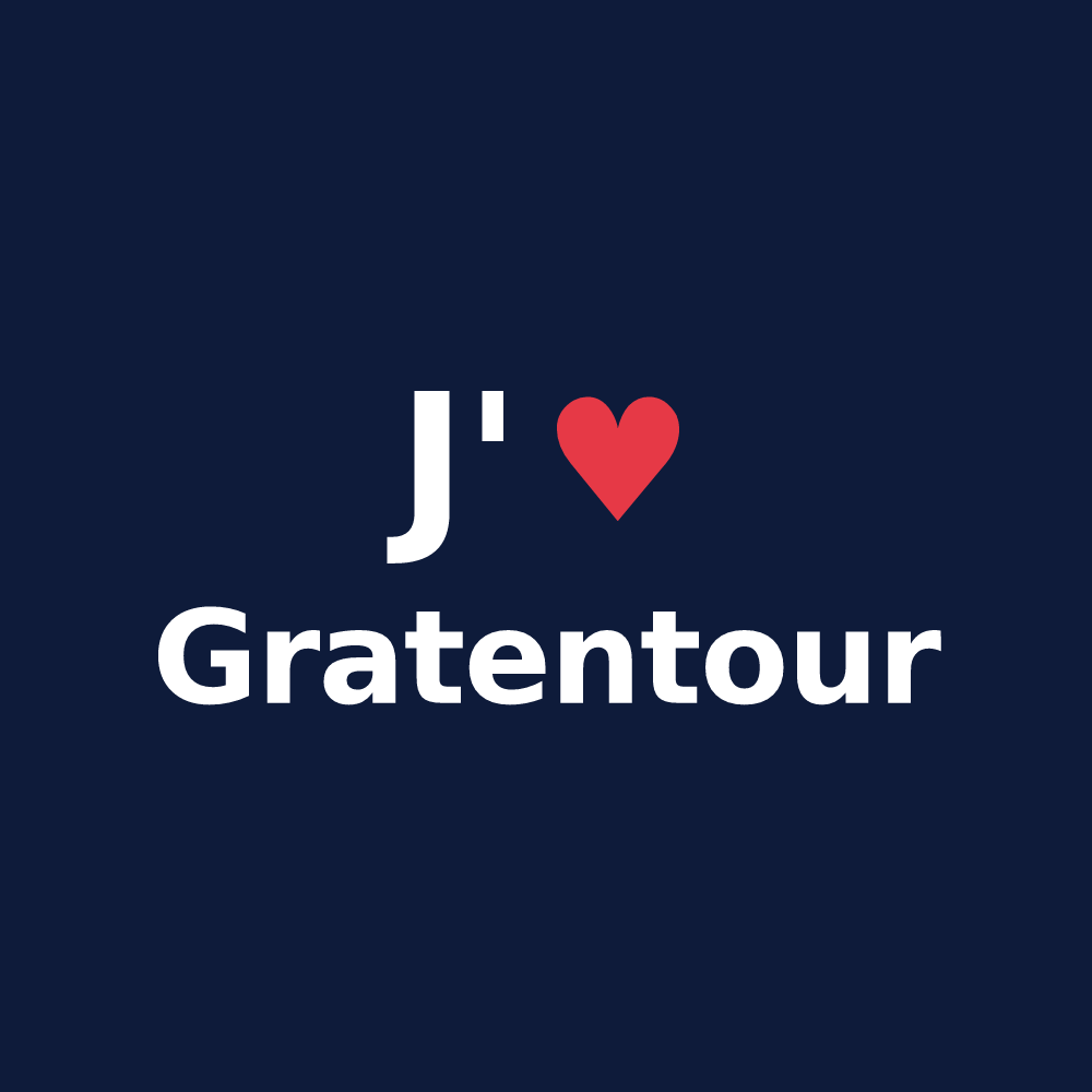 T-shirt personnalisé Gratentour — design J'aime Gratentour