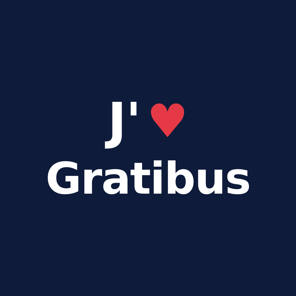 T-shirt personnalisé Gratibus — design J'aime Gratibus