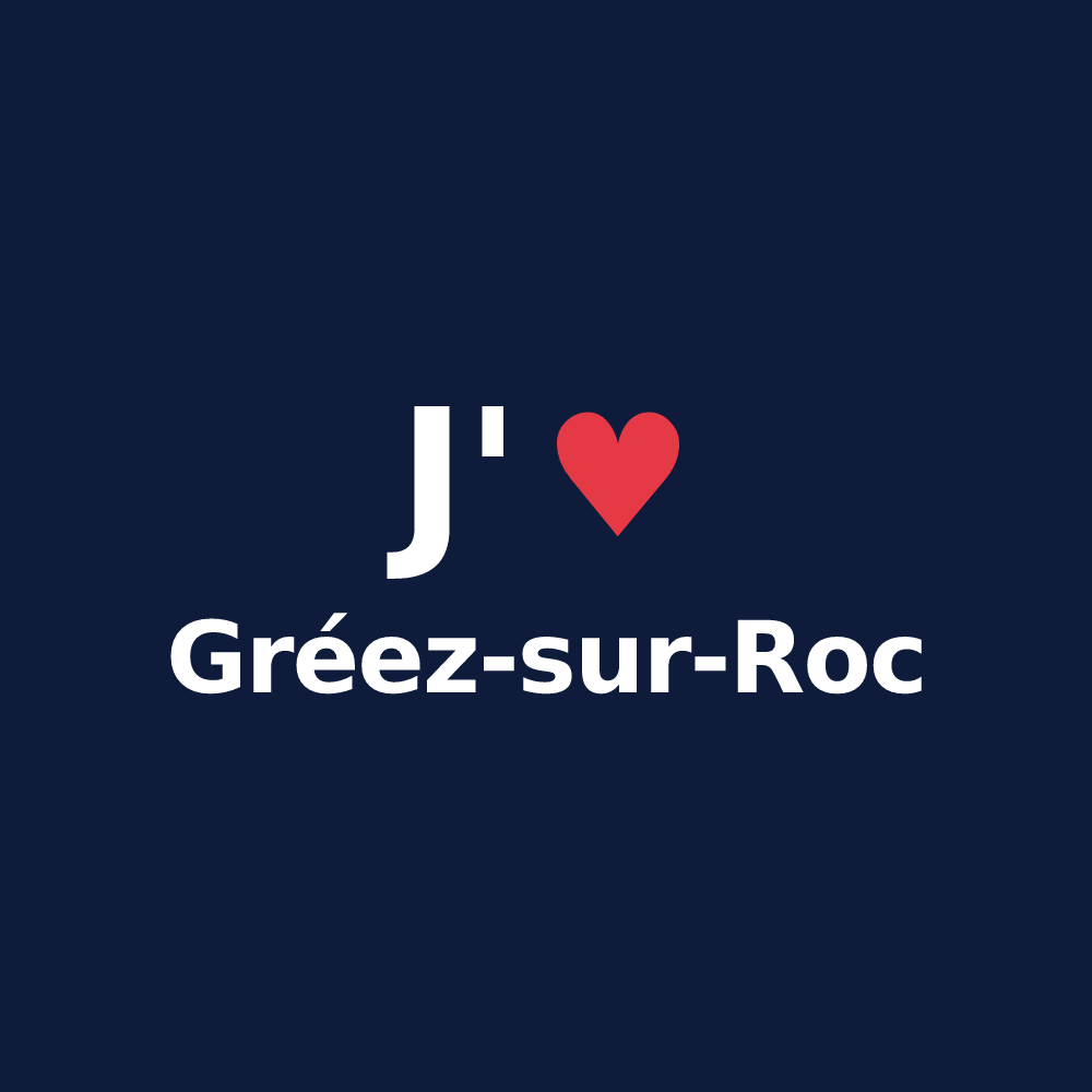 T-shirt personnalisé Gréez-sur-Roc — design J'aime Gréez-sur-Roc