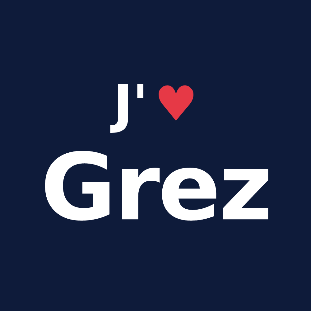 T-shirt personnalisé Grez — design J'aime Grez
