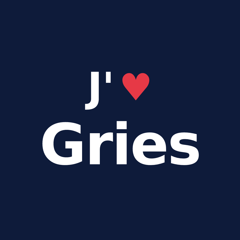 T-shirt personnalisé Gries — design J'aime Gries