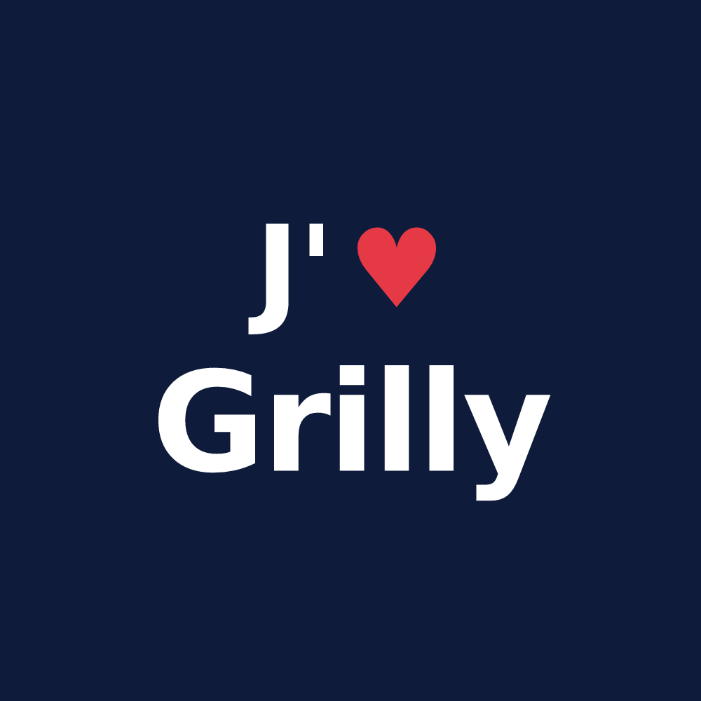 T-shirt personnalisé Grilly — design J'aime Grilly