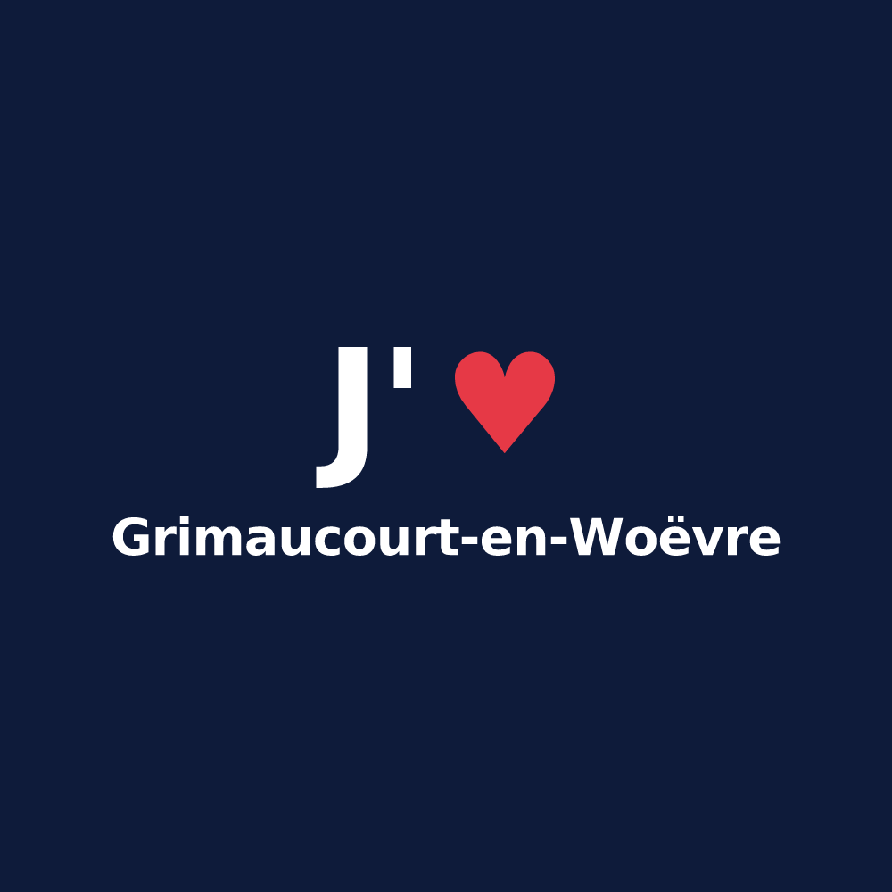 T-shirt personnalisé Grimaucourt-en-Woëvre — design J'aime Grimaucourt-en-Woëvre