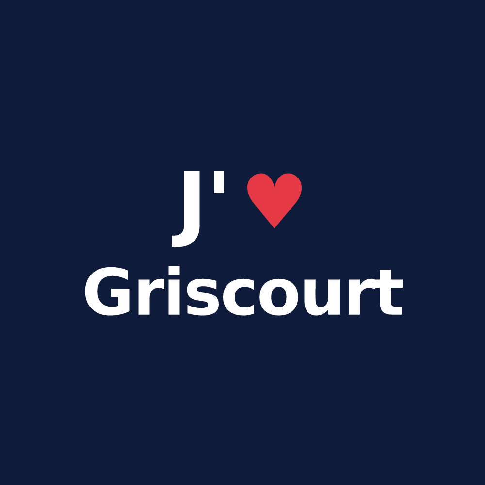 T-shirt personnalisé Griscourt — design J'aime Griscourt