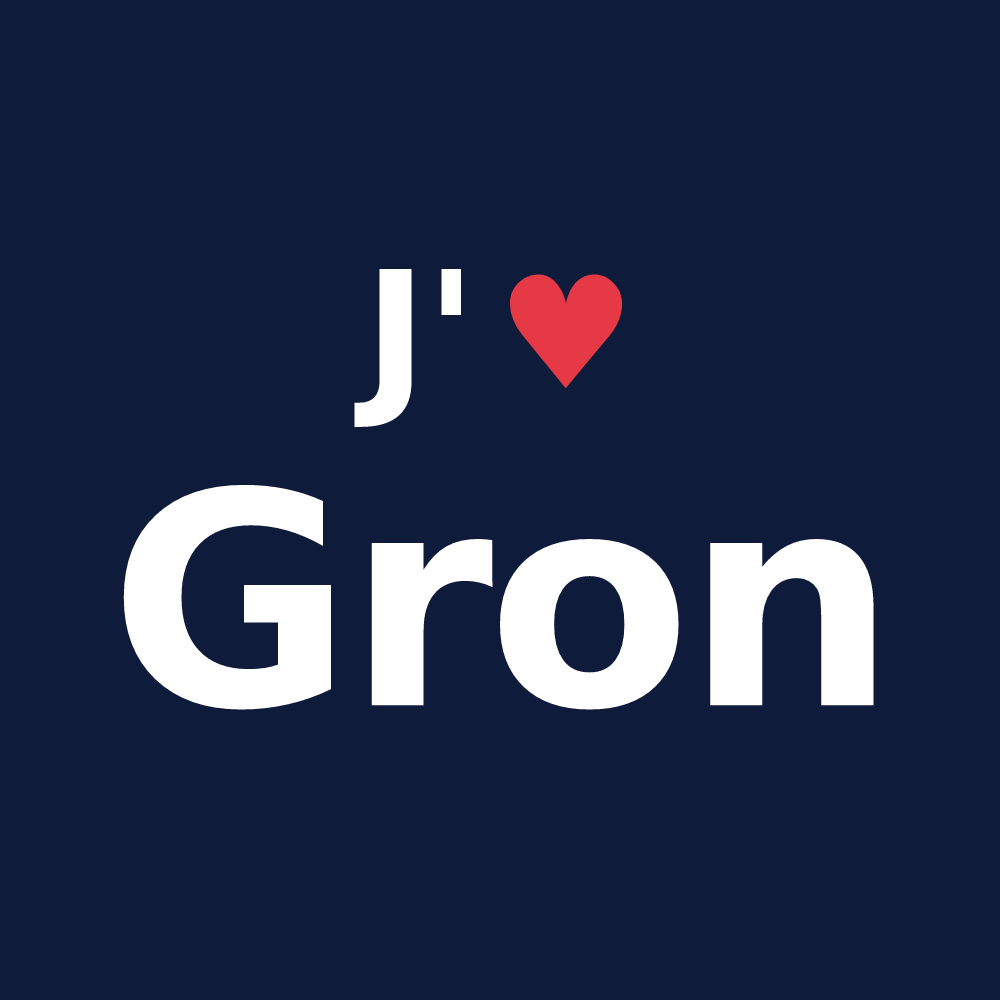 T-shirt personnalisé Gron — design « J'aime Gron » imprimé sur le t-shirt