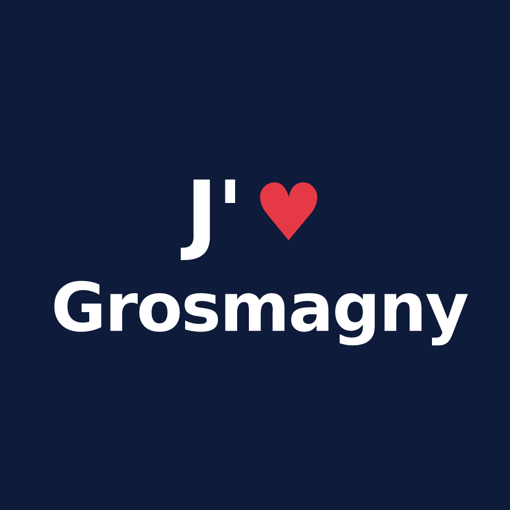 T-shirt personnalisé Grosmagny — design J'aime Grosmagny