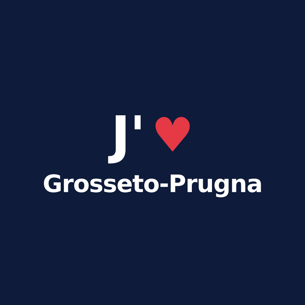 T-shirt personnalisé Grosseto-Prugna — design J'aime Grosseto-Prugna