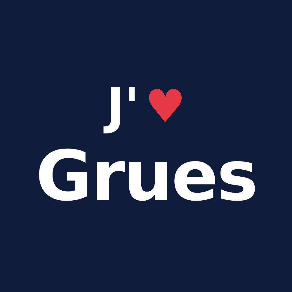 T-shirt personnalisé Grues — design J'aime Grues