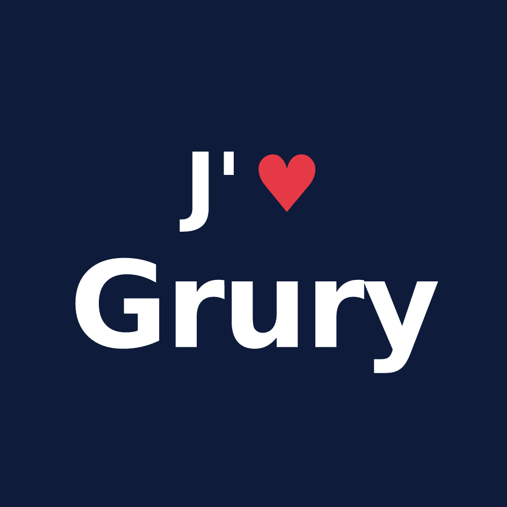 T-shirt personnalisé Grury — design J'aime Grury