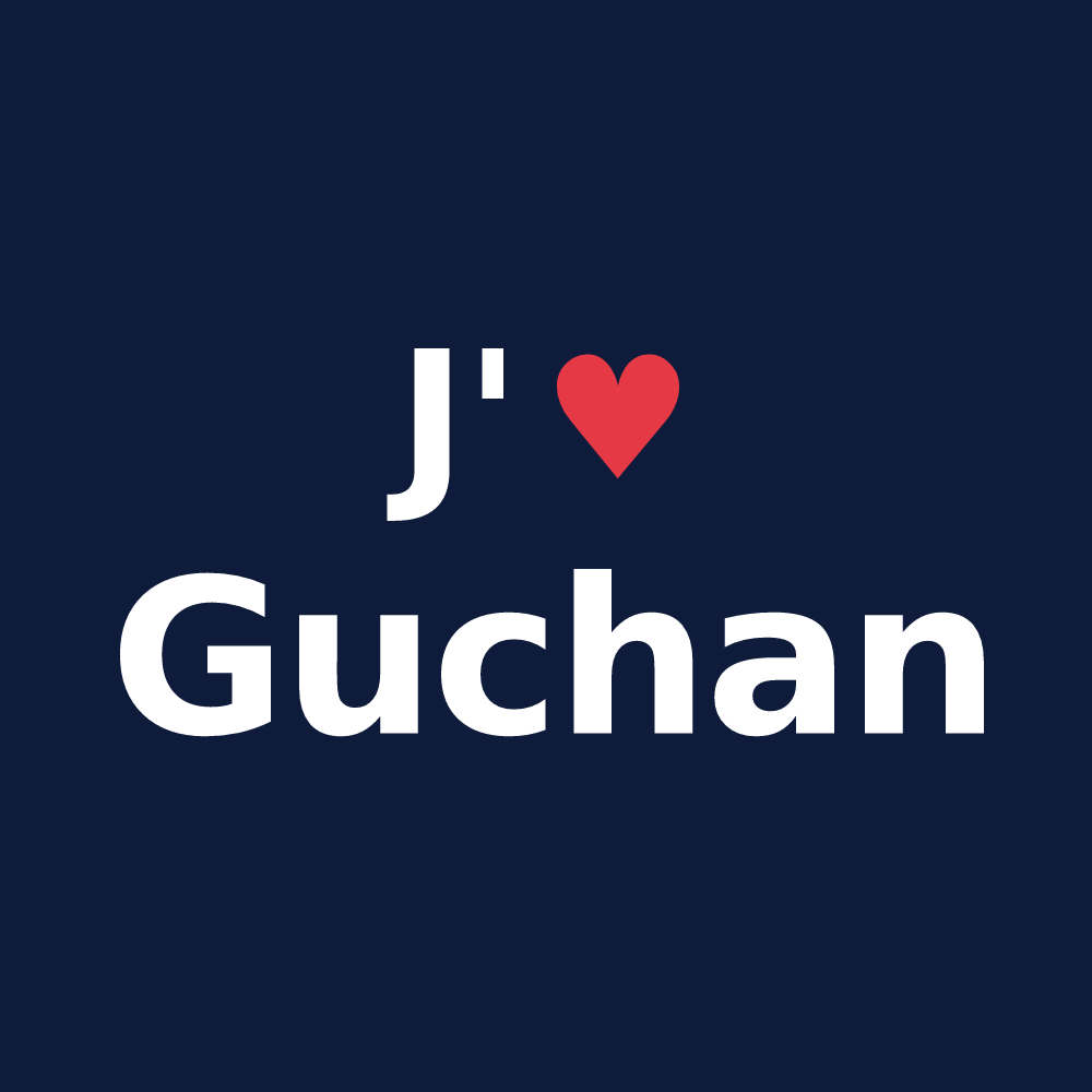 T-shirt personnalisé Guchan — design J'aime Guchan