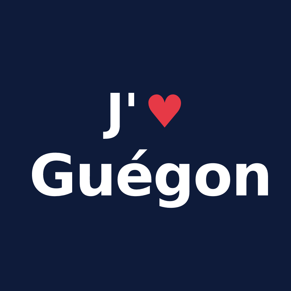 T-shirt personnalisé Guégon — design J'aime Guégon