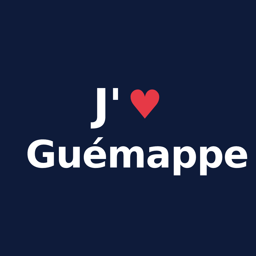 T-shirt personnalisé Guémappe — design J'aime Guémappe