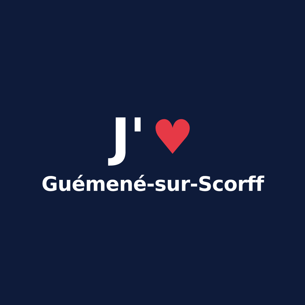 T-shirt personnalisé Guémené-sur-Scorff — design J'aime Guémené-sur-Scorff