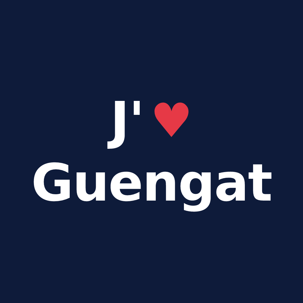 T-shirt personnalisé Guengat — design J'aime Guengat